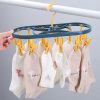 Retractable Laundry Hook Hanger Dryer Clothes with 12 Clips