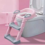 Baby Potty Training Portable Toilet Seat, Anti-Slip Seat With Adjustable Step Ladder