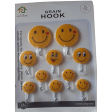 Smiley Wall Hanging Hooks 10 Piece
