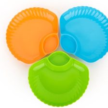 Plastic Snacks 6 Plate Designer Set Multicolor