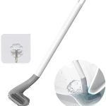 Deep Cleaning Flexible Silicone Toilet Brush with Non-Slip Long Handle