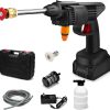 Cordless Rechargeable Pressure Washer Water Gun Portable Power Cleaner with 30 Bar Pressure for Washing