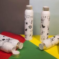 Textured Plastic Water Bottle White Color 1000 ML