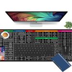 Anti-Slip Keyboard Mouse Pad With Office Excel Microsoft Software Shortcuts Key Patterns, Clear Extended Large Cheat Sheet
